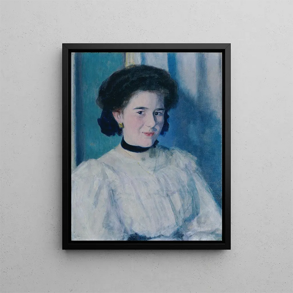 Ritratto di una ragazza - Ernst Stöhr — quadro incorniciato alla parete