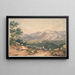 Vista del Libano da una incisione inglese e un motivo italianizzante delle montagne Sabine - Ernst Welker — quadro incorniciato alla parete
