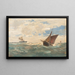 Vapori e velieri in mare aperto - Erwin Carl Wilhelm Günther — quadro incorniciato alla parete