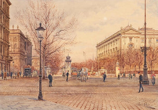 Erwin Pendl - Burgring in Vienna tramways horsedrawn carriages and staffage.webp