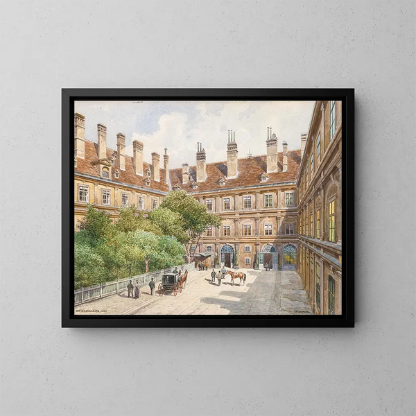 Corte della Stallburg, Vienna - Erwin Pendl — quadro incorniciato alla parete