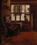 Interno con una donna al filatoio - Esaias Boursse — vista dell’opera