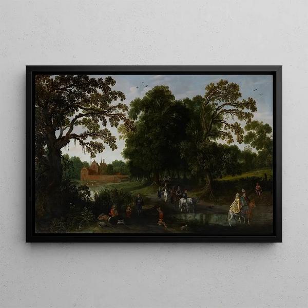 Esaias van de Velde - Courtly Procession before Abstpoel Castle.webp