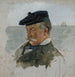 Schizzo di ritratto di Adolf von Becker il pittore - Albert Edelfelt — vista dell’opera