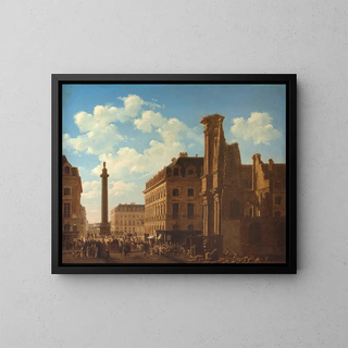 Etienne Bouhot - La place Vendme et la rue de Castiglione avec les ruines de lglise des Feuillants.webp