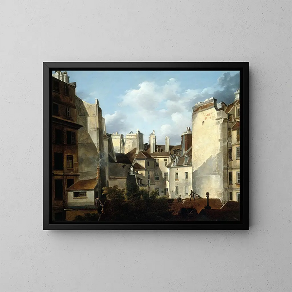 Tetti di Parigi - Étienne Bouhot — quadro incorniciato alla parete