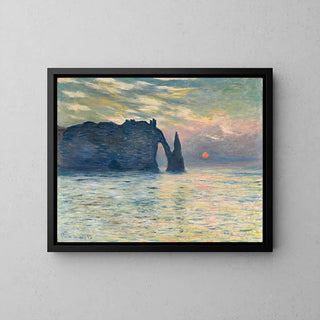 Étretat tramonto di sole di Claude Monet