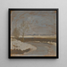 Studio di paesaggio invernale con un fiume - Karol Pongrcz — quadro incorniciato alla parete