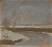 Studio di paesaggio invernale con un fiume - Karol Pongrcz — vista dell’opera