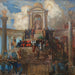 Studio per L'apoteosi della Camera dei Rappresentanti della Pennsylvania al Capitolio dello Stato della Pennsylvania a Harrisburg - Edwin Austin Abbey — ambientato in un interno