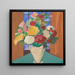 Studio per la pittura Motivo spagnolo Natura morta fiorita sul retro - Cyprin Majernik — quadro incorniciato alla parete