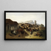 Carovana di muli - Eugen Adam — quadro incorniciato alla parete