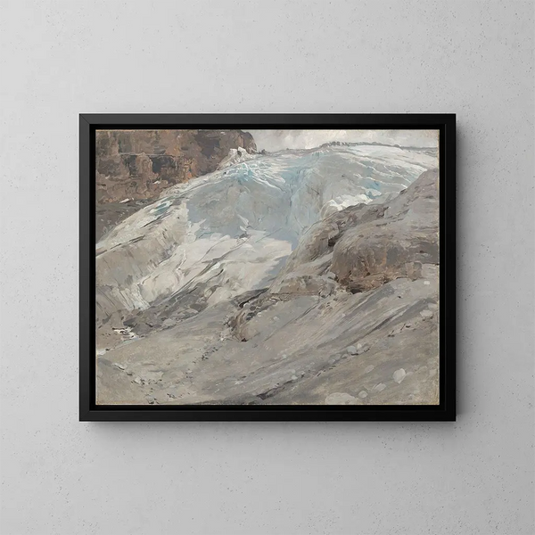 Il ghiacciaio di Madatschferner all'Ortler - Eugen Bracht — quadro incorniciato alla parete