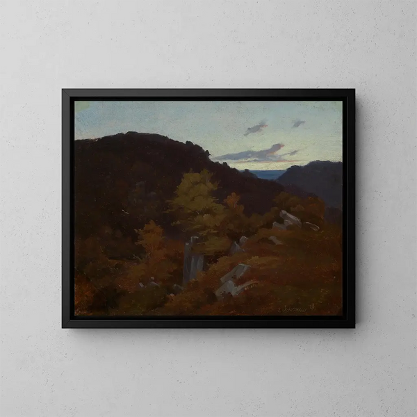 Paesaggio vicino a Bernau - Eugen Bracht — quadro incorniciato alla parete