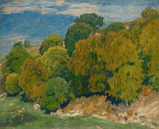 Eugen Bracht - Slope with beeches.webp