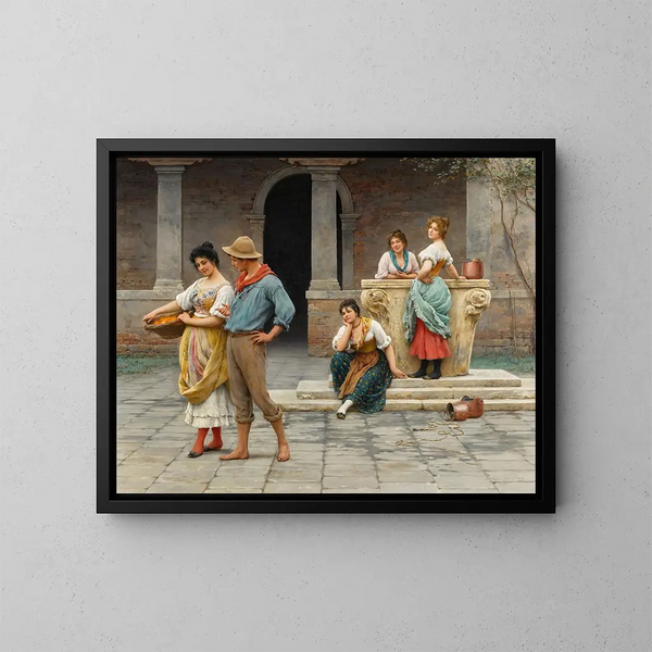 Pas d'amour sans jalousie - Eugen von Blaas — quadro incorniciato alla parete