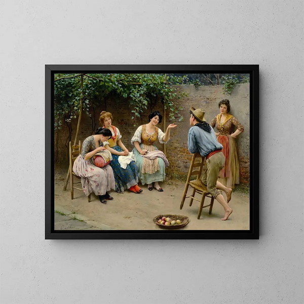 Plaidoyer - Eugen von Blaas — quadro incorniciato alla parete