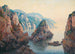 Calanques vicino a Bougie in Algeria - Eugène-François-Adolphe Deshayes — vista dell’opera