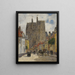 Abbeville Rue e chiesa di Saint-Vulfran - Eugène Boudin — quadro incorniciato alla parete