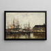 Anversa Tre-mast Quai - Eugène Boudin — quadro incorniciato alla parete