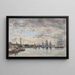 Anversa, barche sul Schelda - Eugène Boudin — quadro incorniciato alla parete