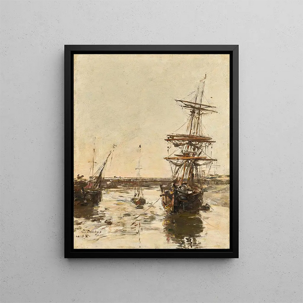Avant-port de Trouville - Eugène Boudin — quadro incorniciato alla parete