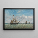 Bateaux di pesca davanti a Trouville - Eugène Boudin — quadro incorniciato alla parete