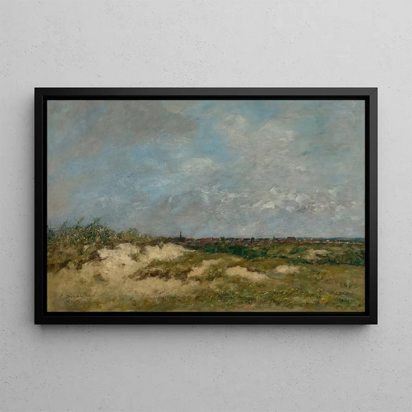 Berck, le dune in cattive condizioni - Eugène Boudin — quadro incorniciato alla parete