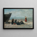 Berck Pêcheuses guettant le retour des barques - Eugène Boudin — quadro incorniciato alla parete