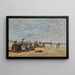 Berck, gruppo di pescatrici sedute sulla spiaggia - Eugène Boudin — quadro incorniciato alla parete