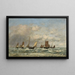 Berck, la partenza delle barche - Eugène Boudin — quadro incorniciato alla parete