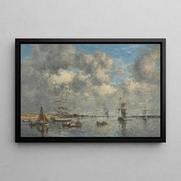 Camaret, l'estuaire - Eugène Boudin — quadro incorniciato alla parete