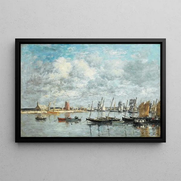 Camaret, il porto - Eugène Boudin — quadro incorniciato alla parete