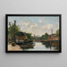 Canal a Rotterdam - Eugène Boudin — quadro incorniciato alla parete
