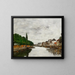 Canale nei dintorni di Bruxelles - Eugène Boudin — quadro incorniciato alla parete