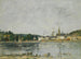 Caudebec-en-Caux, il Quai de la Seine - Eugène Boudin — vista dell’opera