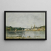 Caudebec-en-Caux, il Quai de la Seine - Eugène Boudin — quadro incorniciato alla parete