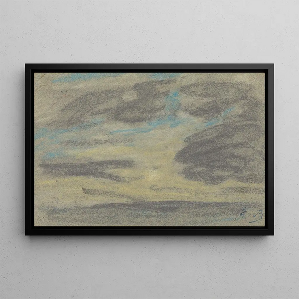 Nuvole sopra il mare - Eugène Boudin — quadro incorniciato alla parete