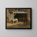 Corte e Curia di un affittuario - Eugène Boudin — quadro incorniciato alla parete