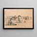 Crinolines sulla Spiaggia di Trouville - Eugène Boudin — quadro incorniciato alla parete