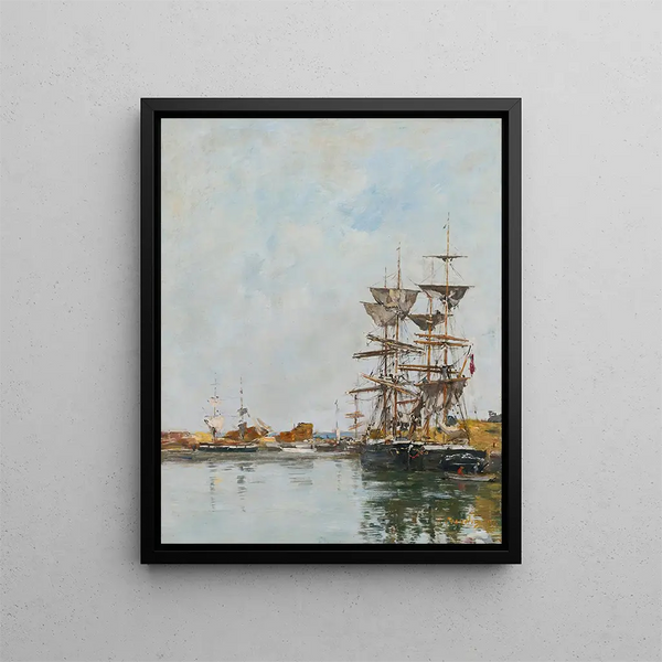 Deauville Le Bassin - Eugène Boudin — quadro incorniciato alla parete