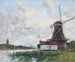 Moulin sur les bords de la Meuse à Dordrecht - Eugène Boudin — vista dell’opera