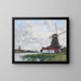Moulin sur les bords de la Meuse à Dordrecht - Eugène Boudin — quadro incorniciato alla parete