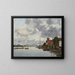 Ponte di Dordrecht sul Mosa - Eugène Boudin — quadro incorniciato alla parete