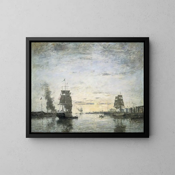 Entrée du port, Le Havre - Eugène Boudin — quadro incorniciato alla parete