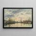 Fécamp, il bacino al tramonto - Eugène Boudin — quadro incorniciato alla parete