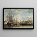 Festival nel porto di Honfleur - Eugène Boudin — quadro incorniciato alla parete