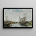 La Touques marea bassa - Eugène Boudin — quadro incorniciato alla parete