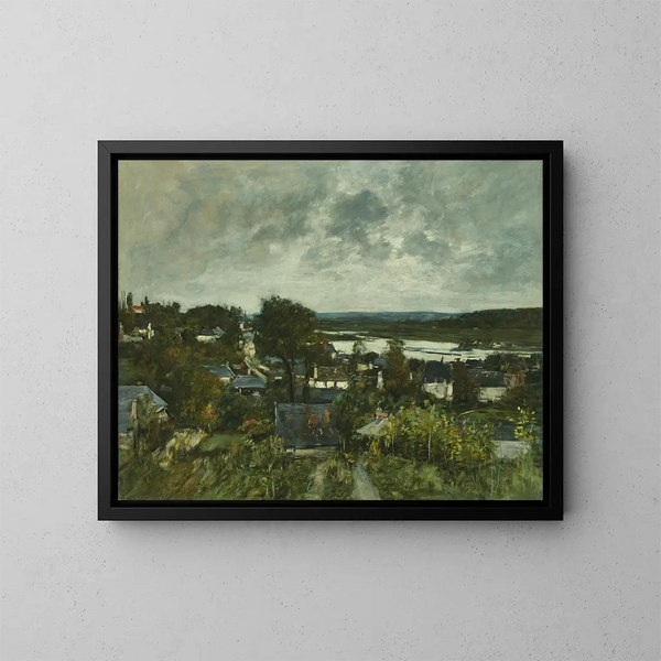 La Touques vicino a Deauville - Eugène Boudin — quadro incorniciato alla parete