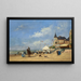 La spiaggia di Trouville - Eugène Boudin — quadro incorniciato alla parete